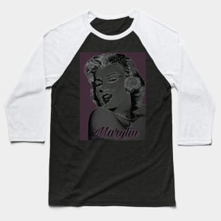 Marylin Carbon Print Baseball T-Shirt